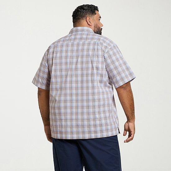 Van Heusen Originals Mens Short Sleeve Regular Fit Wrinkle Free Big and Tall Button-Down Shirt