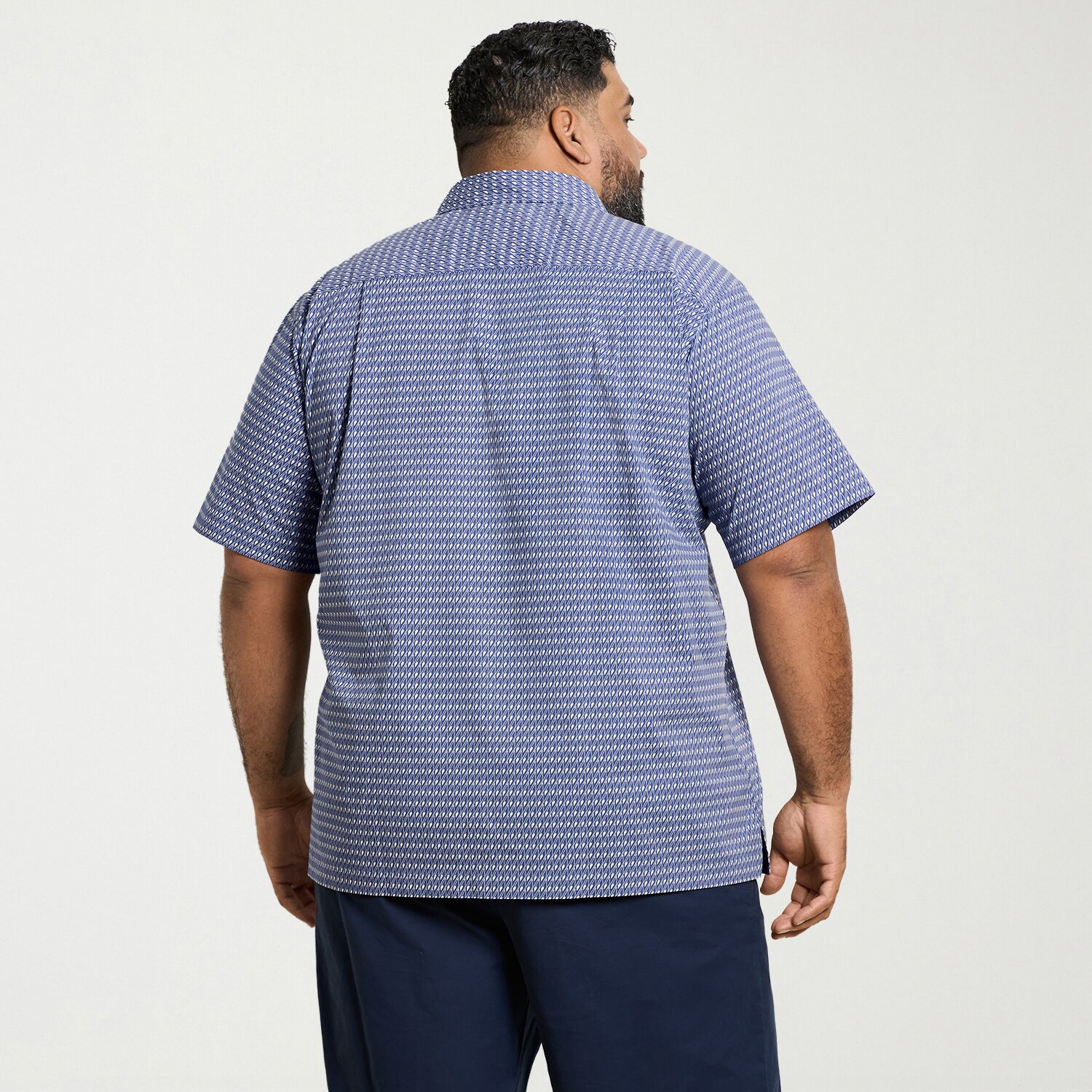 Van Heusen Originals Mens Short Sleeve Regular Fit Wrinkle Free Big and Tall Button-Down Shirt