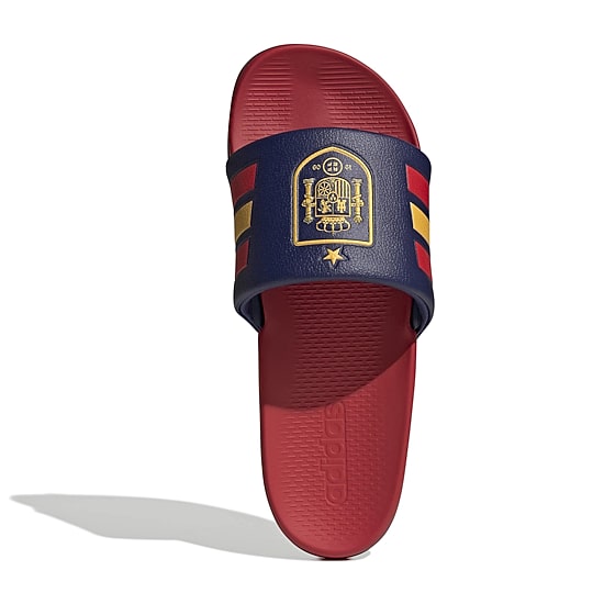adidas Mens Adilette Comfort Spain Slide Sandals, Color: Dk Blue