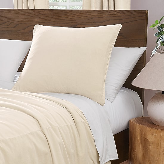 Brooklyn Loom Matte Cotton Velvet Euro Sham