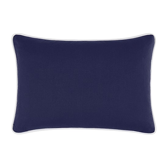 Brooklyn Loom Contrast Piped Solid Rectangular Throw Pillow