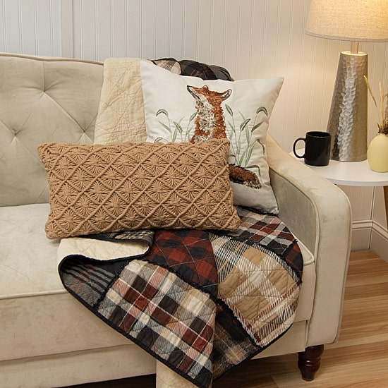 Donna Sharp Lj Plaid Washable Hypoallergenic Midweight Throw