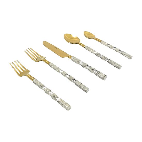 Vibhsa Silver Oranated 20-pc. Flatware Set