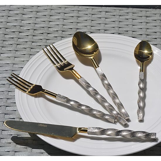 Vibhsa Silver Oranated 20-pc. Flatware Set