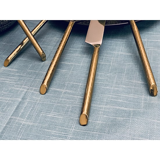 Vibhsa Golden Hammared 20-pc. Flatware Set