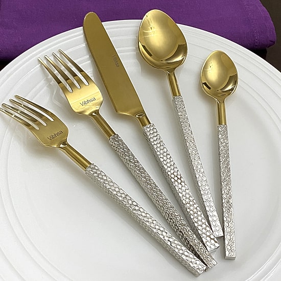 Vibhsa Silver Oranated 20-pc. Flatware Set