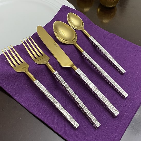 Vibhsa Silver Oranated 20-pc. Flatware Set