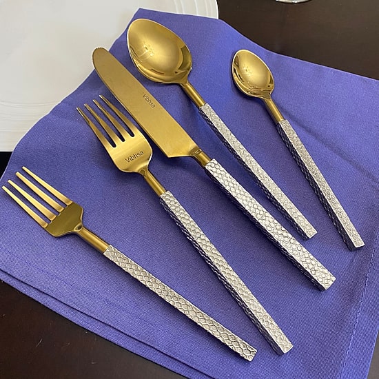 Vibhsa Silver Oranated 20-pc. Flatware Set