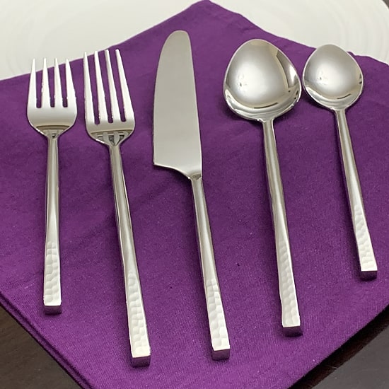 Vibhsa Silver Hammered 20-pc. Flatware Set