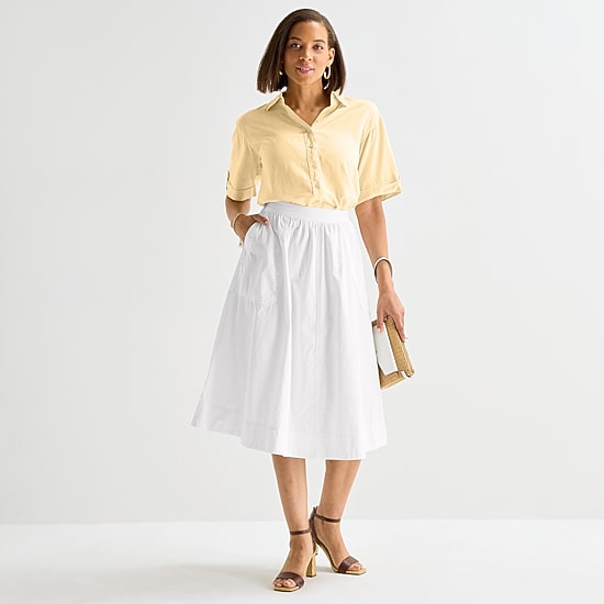 Liz Claiborne Womens High Rise A-Line Skirt