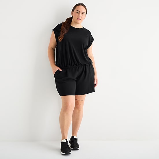 Stylus Womens Plus Crew Neck Short Sleeve T-Shirt