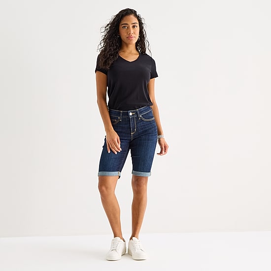 St. John's Bay Womens 11" Tall Bermuda Short