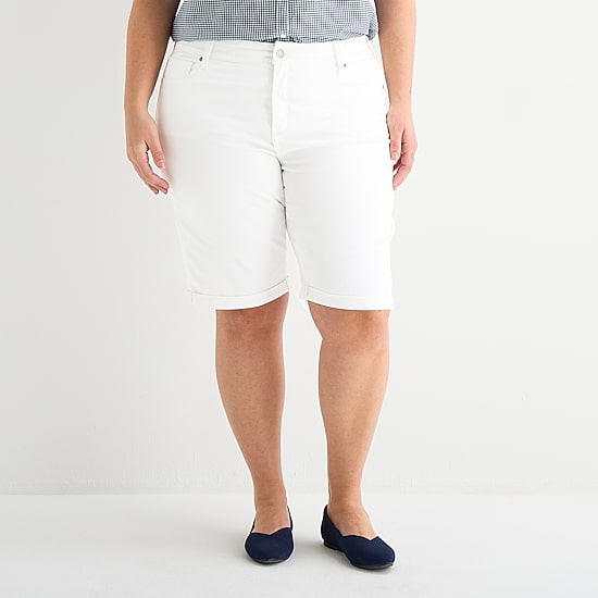 St. John's Bay Womens 11" Plus Bermuda Short