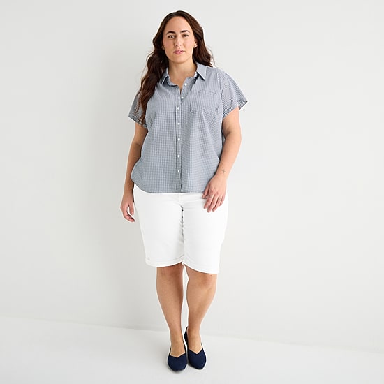 St. John's Bay Womens 11" Plus Bermuda Short