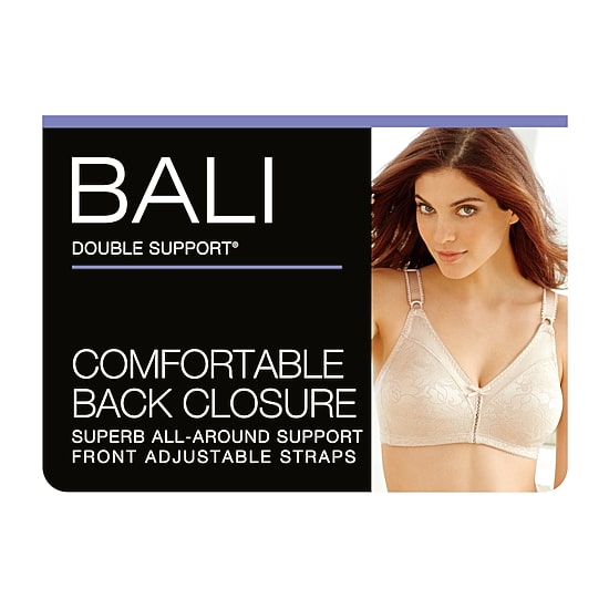 Bali Double Support® Spa Closure® Comfort-U Back Full Coverage Wireless Full Coverage Bra 3372