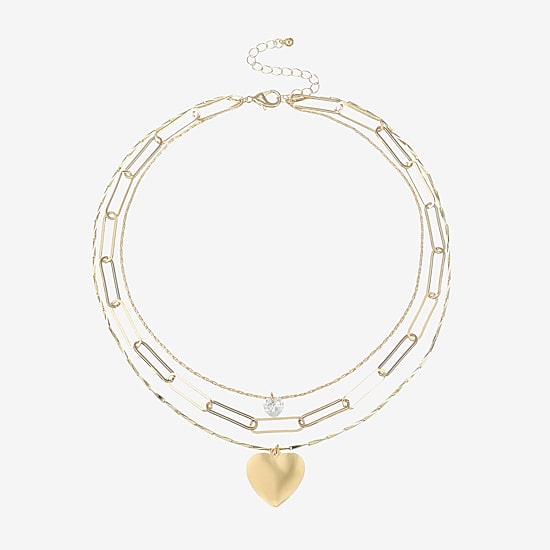 Bold Elements Gold Tone Womens 18 1/2 Inch Strand Necklace