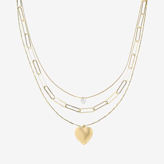 Bold Elements Gold Tone Womens 18 1/2 Inch Strand Necklace