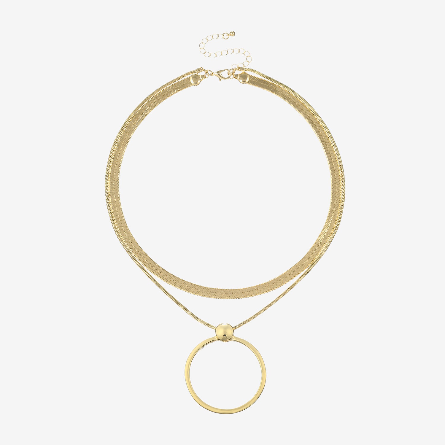Bold Elements Gold Tone Womens 18 Inch Pendant Necklace