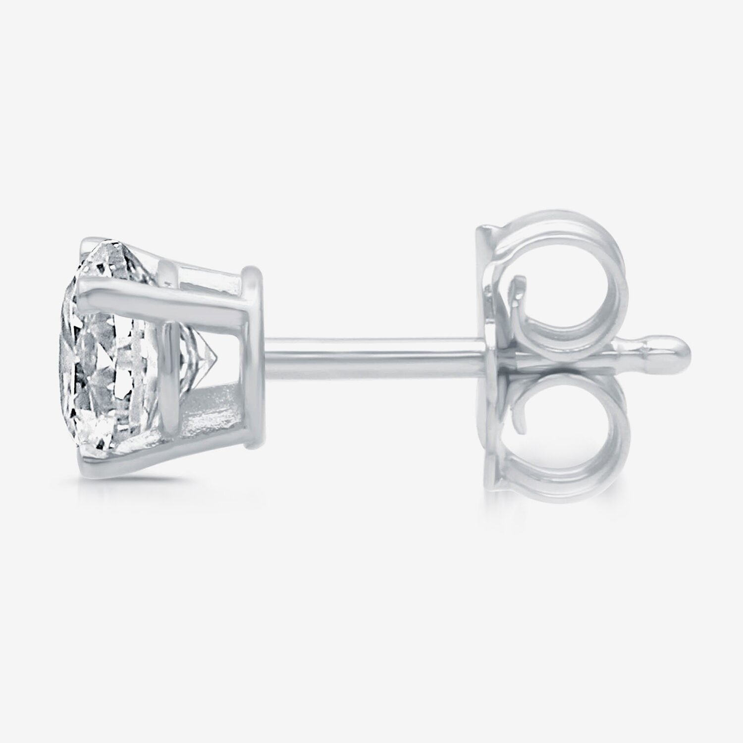(H-I / I1) Ever Star 1 CT. T.W. Lab Grown White Diamond 10K Gold 6.3mm Single Earring