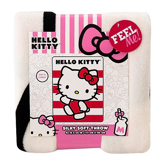 Northwest Stripes Hello Kitty Midweight Throw