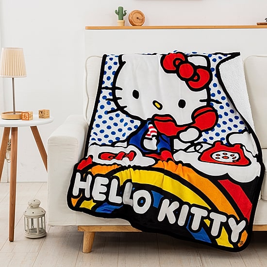 Northwest Phone Sherpa Hello Kitty Midweight Throw