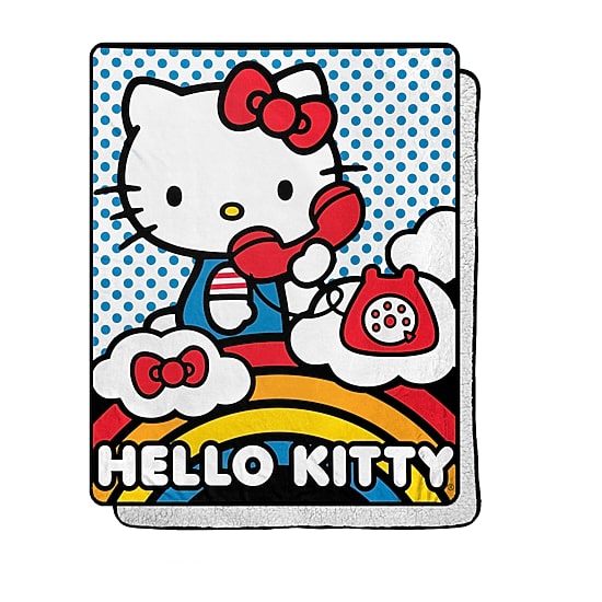 Northwest Phone Sherpa Hello Kitty Midweight Throw