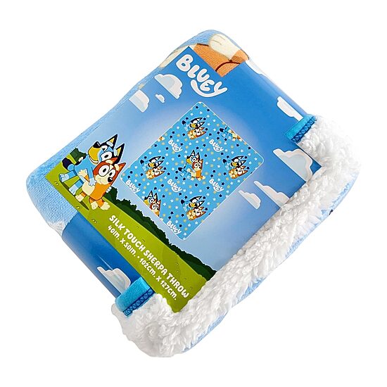 Northwest Happy Times Sherpa Bluey Midweight Throw