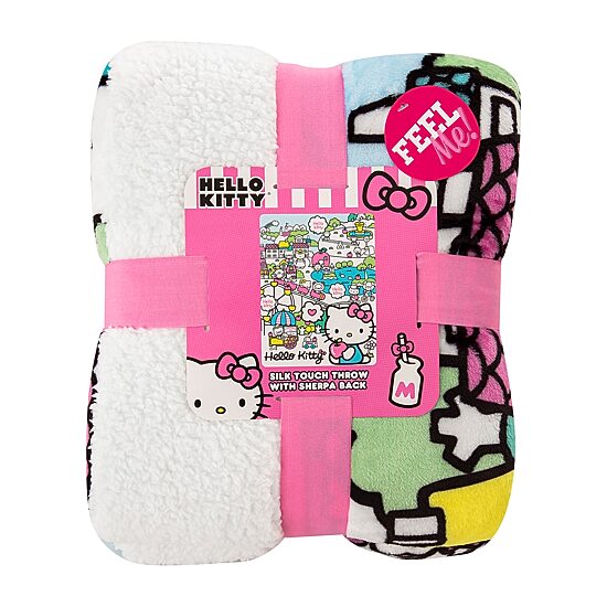 Northwest Hello Kitty Cute World Sherpa Midweight Throw
