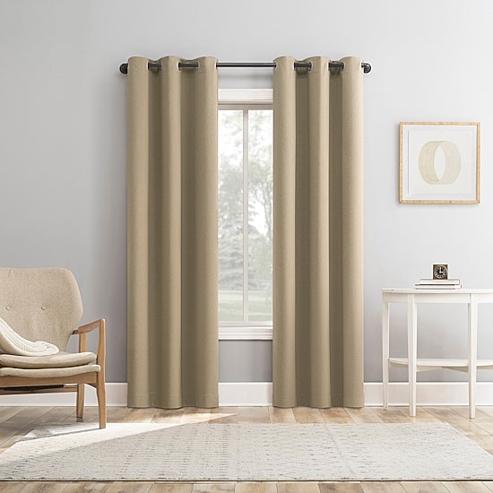 Sun Zero Arbor Embroidered Grommet Top Blackout Set of 4 Curtain Panel