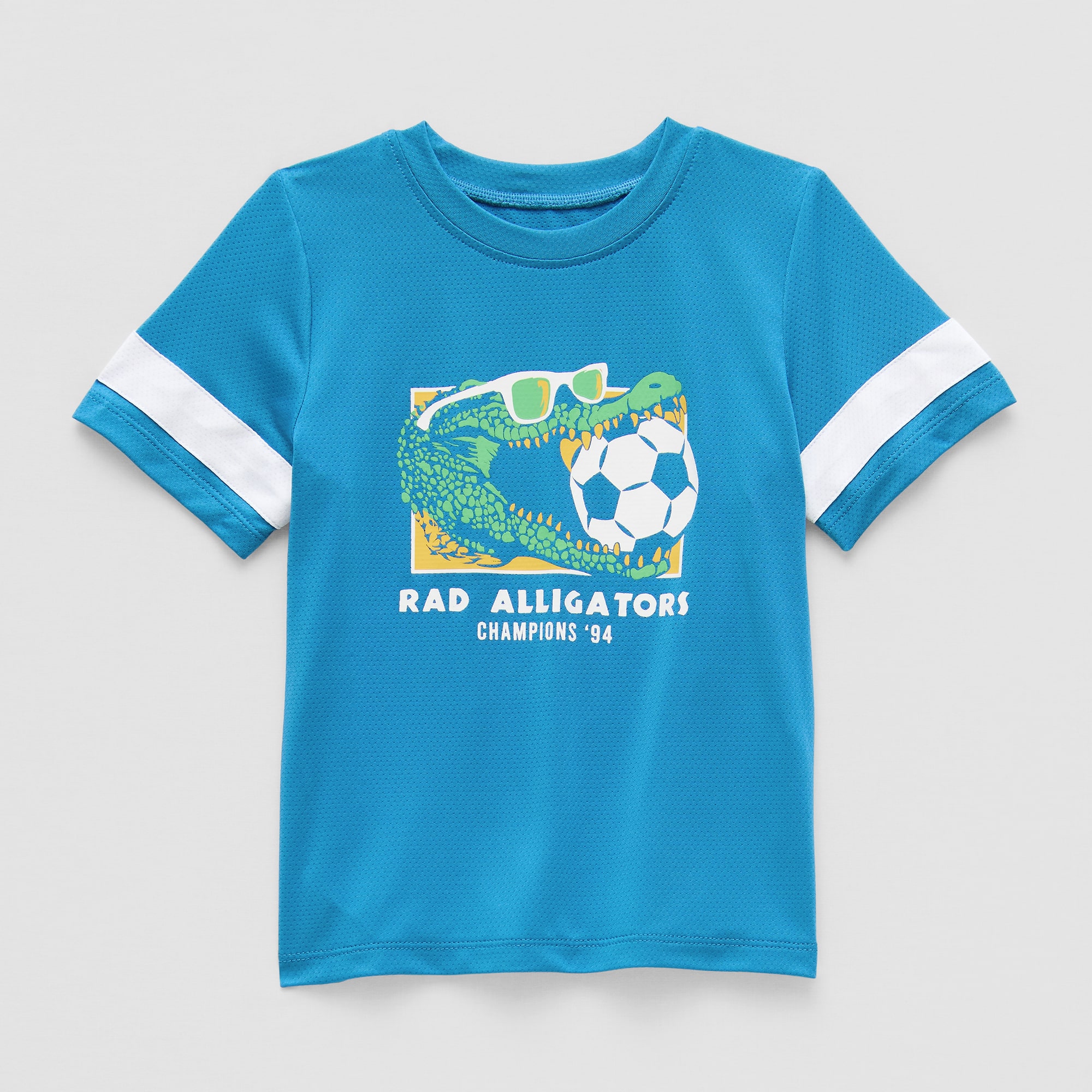 Okie Dokie Active Mesh Toddler & Little Boys Crew Neck Short Sleeve Regular Fit Graphic T-Shirt