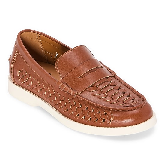 Stafford Ansel Little & Big Kid Boys Round Closed Toe Loafers