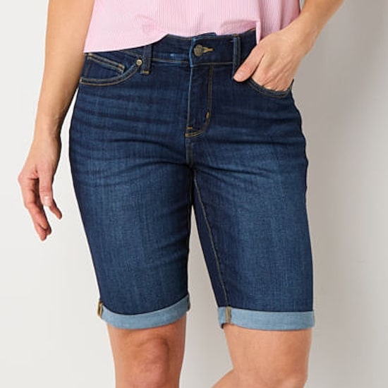 St. John's Bay Womens 11" Mid Rise Bermuda Short