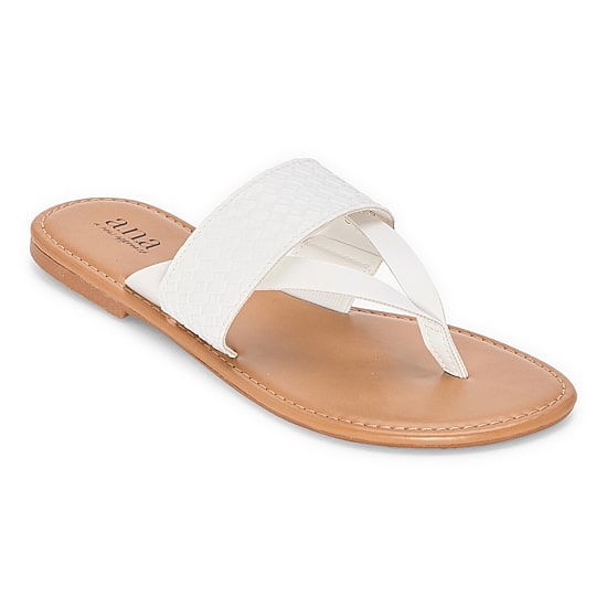 A.N.A Womens Woven Band Slide Sandals