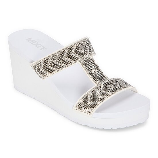 Mixit Womens Chevron H Band Wedge Sandals