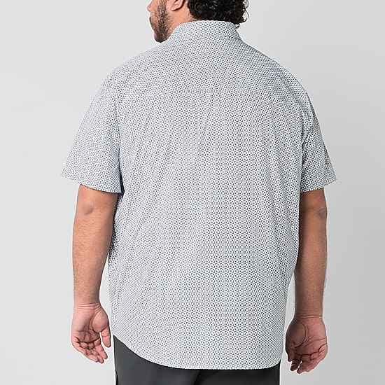 Stylus Mens Short Sleeve Classic Fit Big and Tall Button-Down Shirt