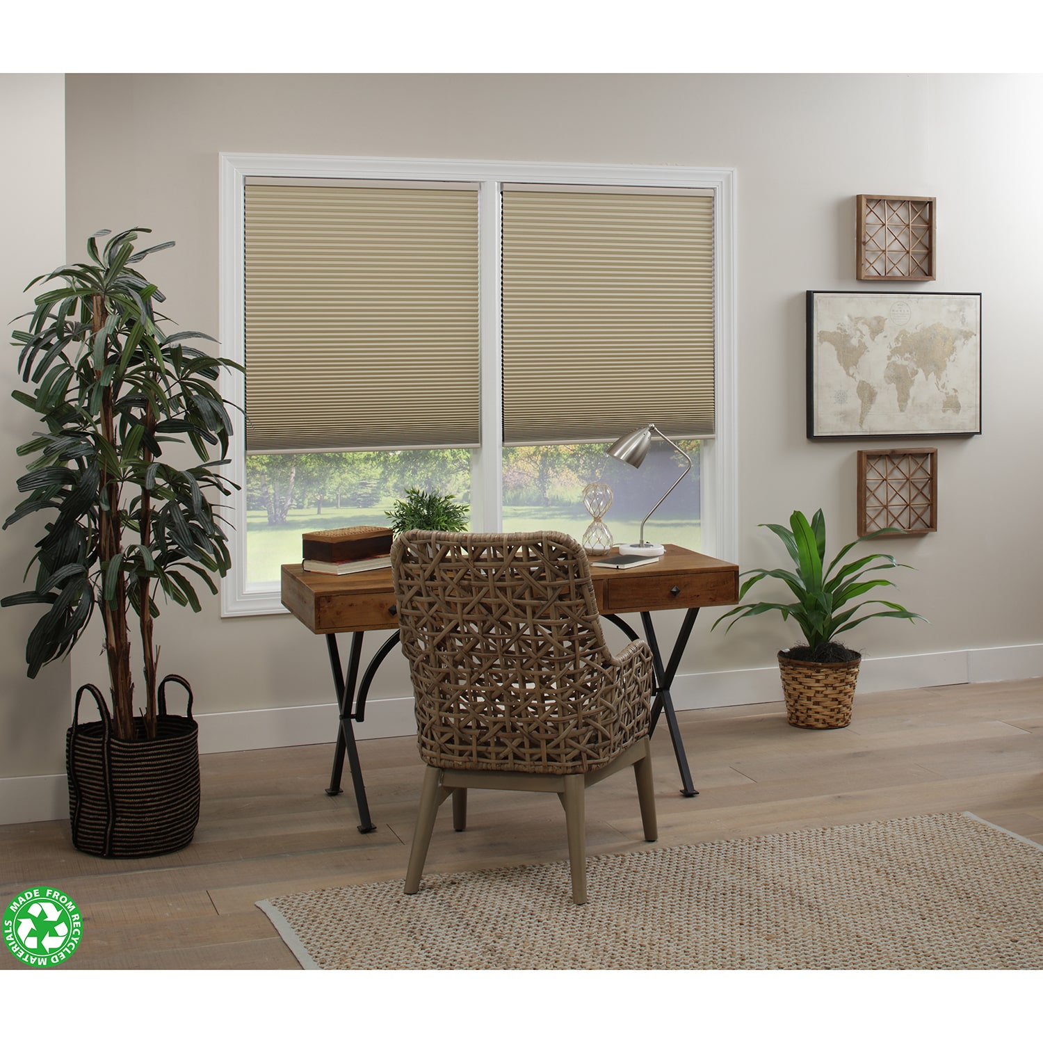 Eco Estates Honeycomb Cut-To-Width Cordless Blackout Cellular Shade