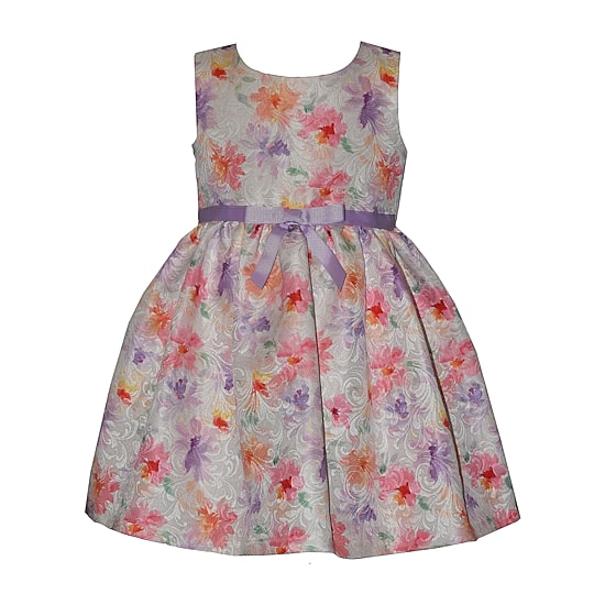 Bonnie Jean Toddler Girls Puffed Floral 2-pc. Dress Set