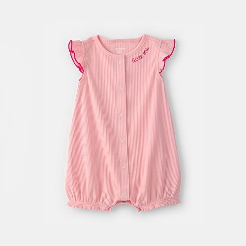 Carter's Baby Girls Short Sleeve Romper In Pink