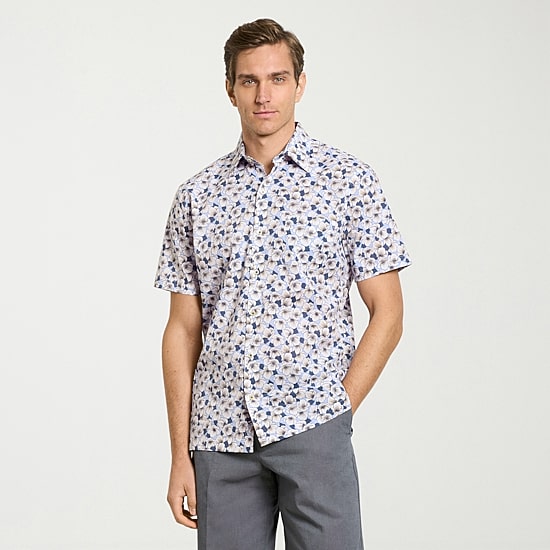 Van Heusen Originals Mens Short Sleeve Regular Fit Button-Down Shirt