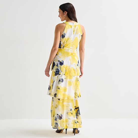 Marc New York Womens Halter Neck Sleeveless Maxi Dress