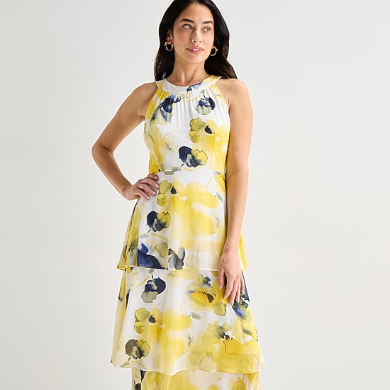 Marc New York Womens Halter Neck Sleeveless Maxi Dress