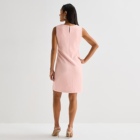 Marc New York Womens Round Neck Sleeveless Sheath Dress