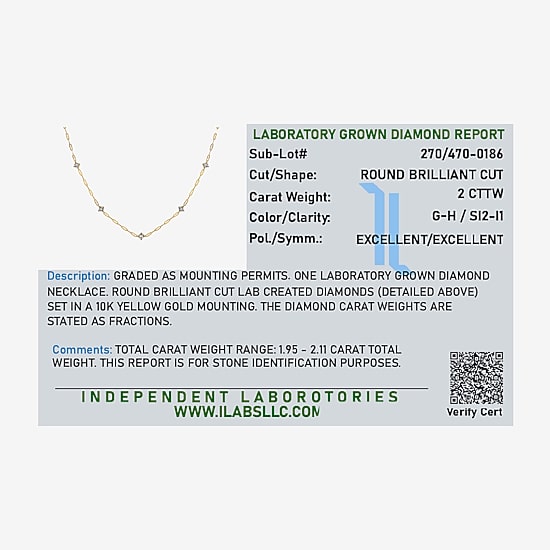 Diamond Addiction (G-H / Si2-I1) Womens 10K Gold 19 1/2 Inch Link Chain Necklace