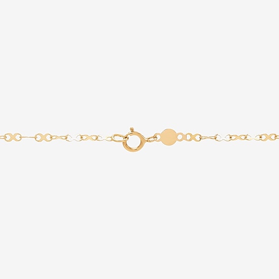 Made in Italy Womens 10K Gold 18 Inch Link Chain Necklace