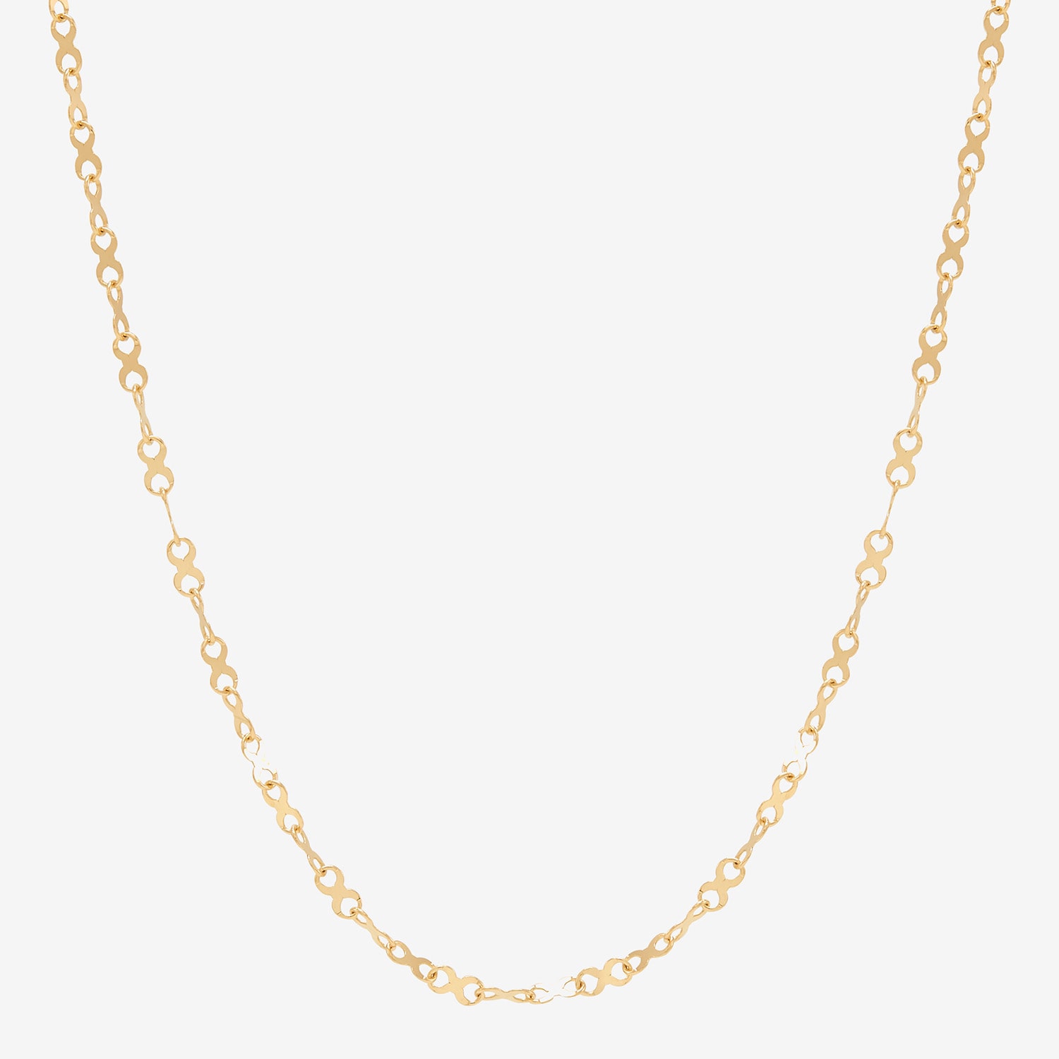Made in Italy Womens 10K Gold Inch Link Chain Necklace