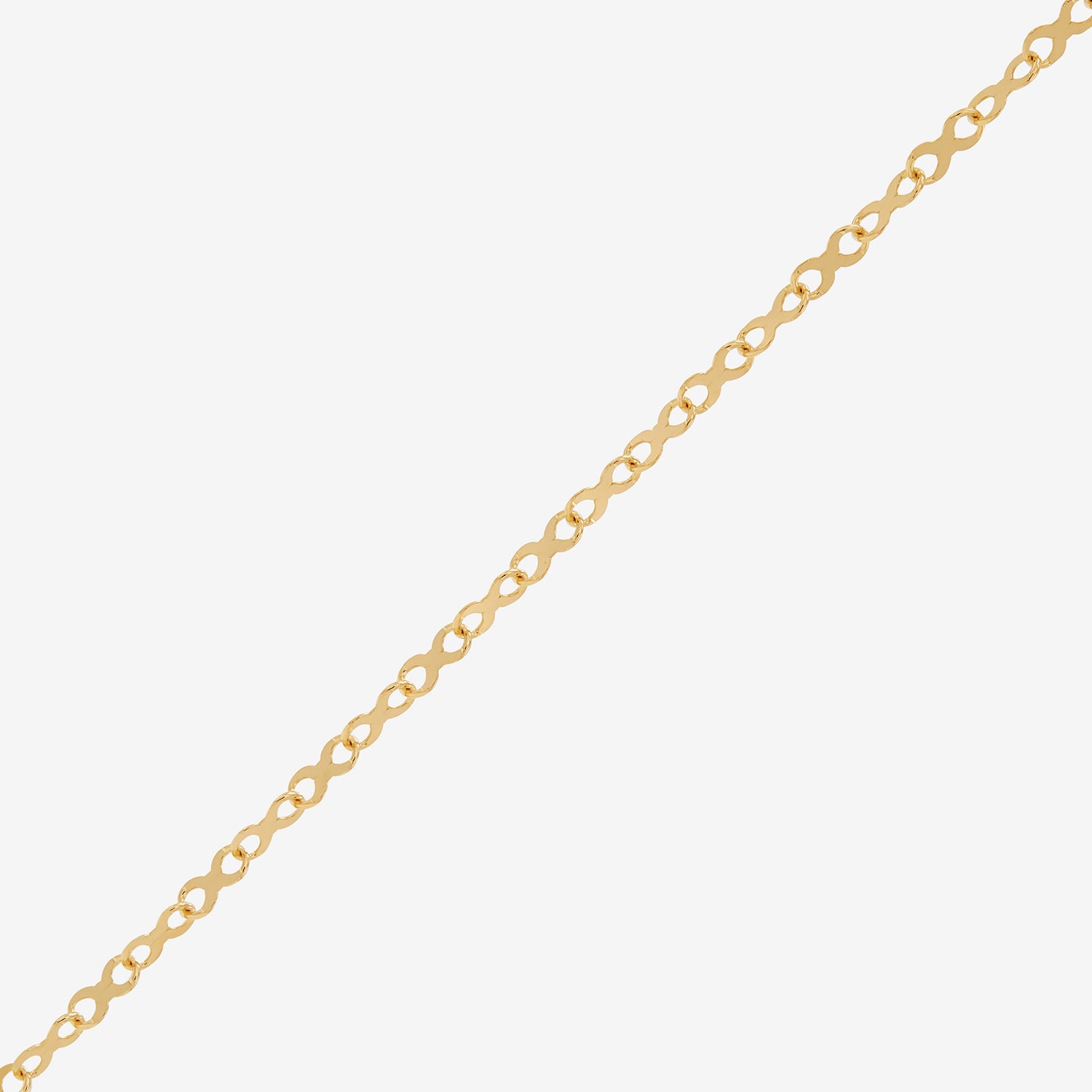 Made in Italy Womens 10K Gold Inch Link Chain Necklace