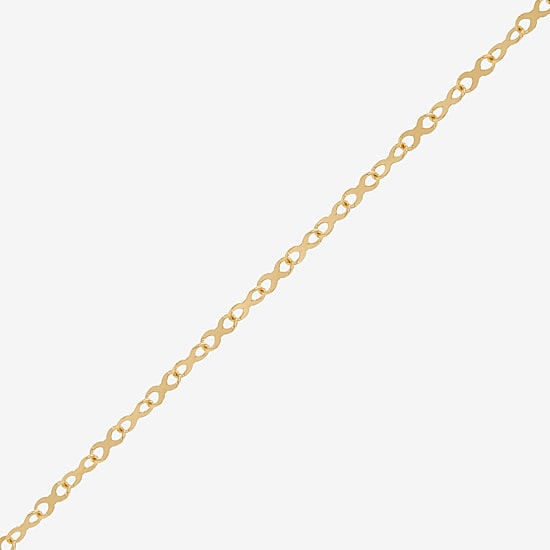 Made in Italy Womens 10K Gold 18 Inch Link Chain Necklace