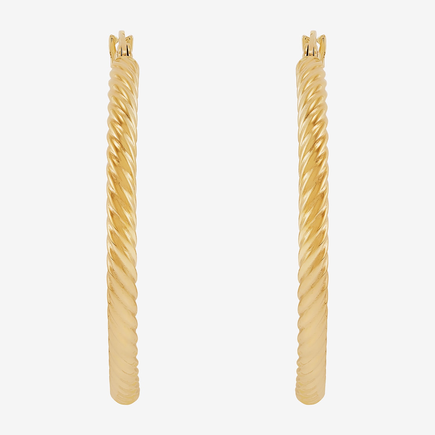 Womens 10K Gold 25mm Hoop Earrings