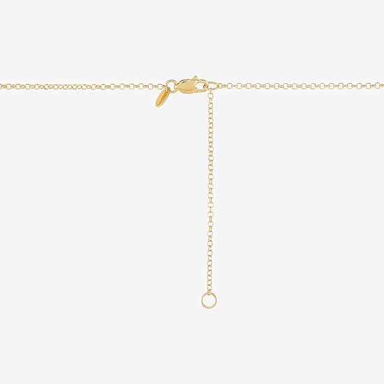 Silver Addiction Womens White Cubic Zirconia 14K Gold Over Silver 18 Inch Tennis Necklace