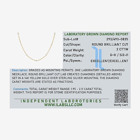 Diamond Addiction (G-H / Si2-I1) Womens 14K Gold Over Silver 20 Inch Link Chain Necklace